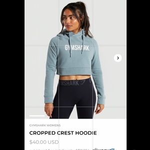 GYM SHARK Women’s Cropped Crest Hoodie